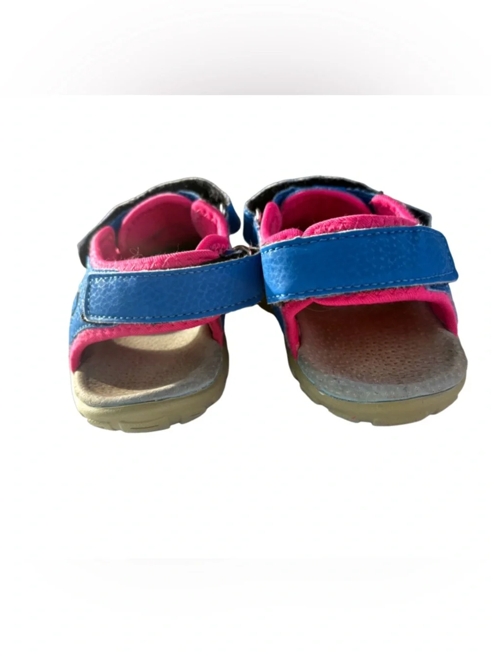 Girls Water Sandals Closed Toe Blue Pink Beach Pool Size 11